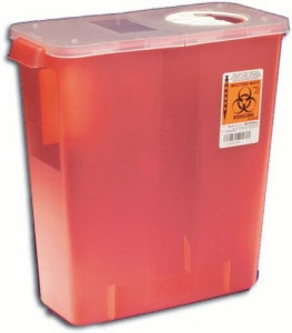 Cardinal Health SharpSafety Hinged Lid Sharps Containers - Hazmat Sharps Container with Hinged Lid, Black, 18 gal. - 8617U