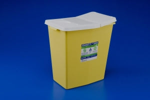 Cardinal Health SharpSafety Containers with Hinged Lid - Sharps Safety Container, Chemotherapy, 12 gal., Hinged Lid, Yellow - 8931