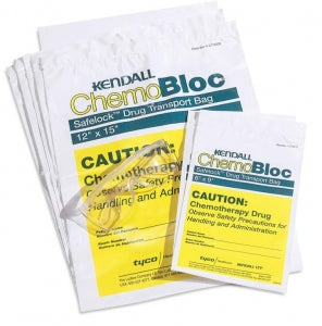 Cardinal Health ChemoPlus Chemo Soft Waste Bags - Chemotherapy Waste Handling Bag with Safelock, White Plastic, 4 Mil, 12"x 15" - CT0500