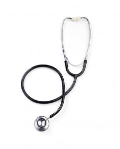 Kerma Medical Cardiology Stethoscopes - Adult Stainless Stethoscope, Black - V9135A