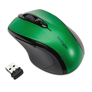 Acco Brands Optical Pro Fit Mid-Size Wireless Mouse - Green Mid-Size Right-Hand Wireless Mouse - K72424US