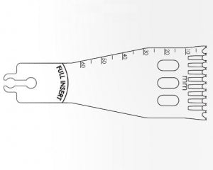 Brasseler USA Large Bone Sagittal Saw Blades - Large Bone Sagittal Saw Blade, 60 x 35 mm, 1.35 mm Thick - BR2108-107-4S1