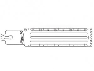 Brasseler USA Large Bone Sagittal Saw Blades - Large Bone Sagittal Saw Blade, 90 x 25 mm, 1.47 mm Thick - BR11-2220