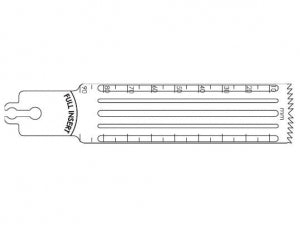 Brasseler USA Large Bone Sagittal Saw Blades - Large Bone Sagittal Saw Blade, 90 x 25 mm, 1.27 mm Thick - BR11-2222