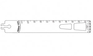 Brasseler USA Large Bone Sagittal Saw Blades - Large Bone Sagittal Saw Blade, 110 x 19mm, 1.27 mm Thick - BR1-19110-50