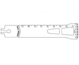 Brasseler USA Large Bone Sagittal Saw Blades - Large Bone Sagittal Saw Blade, 90 x 25 mm, 1.37 mm Thick - BR1-2590-54F