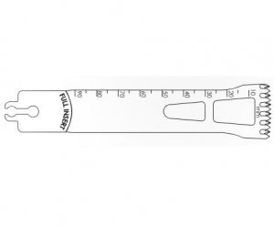 Brasseler USA Large Bone Sagittal Saw Blades - Large Bone Sagittal Saw Blade, 90 x 25 mm, 1.47 mm Thick - BR1-2590-58F