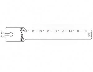 Brasseler USA Large Bone Sagittal Saw Blades - Large Bone Sagittal Saw Blade, 90 x 12.5 mm, 0.99 mm Thick - BR2108-103