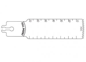 Brasseler USA Large Bone Sagittal Saw Blades - Large Bone Sagittal Saw Blade, 70 x 25 mm, 1.27 mm Thick - BR2108-160