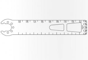 Brasseler USA Large Bone Oscillating Saw Blades - Large Bone Oscillating Saw Blade, 90 x 19 mm, 1.00 mm Thick - K5-1990-39