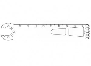 Brasseler USA Large Bone Oscillating Saw Blades - Large Bone Oscillating Saw Blade, 90 x 19 mm, 1.27 mm Thick - K5-1990-50