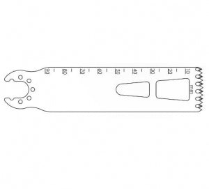 Brasseler USA Large Bone Oscillating Saw Blades - Large Bone Oscillating Saw Blade, 90 x 25 mm, 1.27 mm Thick - K5-2590-50