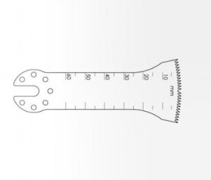 Brasseler USA Large Bone Oscillating Saw Blades - Large Bone Oscillating Saw Blade, 60 x 32.5 mm, 0.90 mm Thick - KM-251