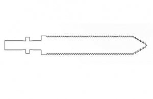 Brasseler Large Bone Reciprocating Saw Blades - Large Bone Reciprocating Saw Blade, Surgical, 70.8 x 12.5 mm - KM-277R