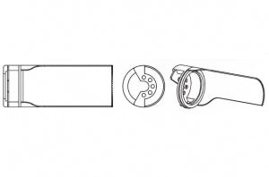 Brasseler Small Bone Oscillating Saw Blades - Sagittal Bone Saw Blade, Oscillating, Crescenting, 32 mm x 18 mm - KM-3172