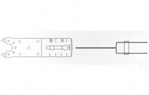 Brasseler Small Bone Graft & Harvesting Blades - Sagittal Bone Saw Blade, Graft and Harvesting, Size S, Size 9, 20 mm x 16.5 mm - KM-3409