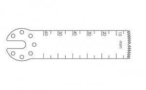 Brasseler USA Large Bone Oscillating Saw Blades - Large Bone Oscillating Saw Blade, 60 x 19.5 mm - KM-453