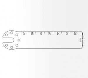 Brasseler USA Large Bone Oscillating Saw Blades - Large Bone Oscillating Saw Blade, 70 x 19.5 mm, 1.5 mm Thick - KM-454