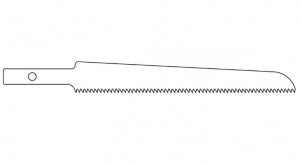 Brasseler Large Bone Reciprocating Saw Blades - Large Bone Reciprocating Saw Blade, 89 x 12.5 mm, 1.6 Thick - KM-461