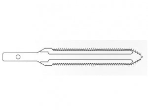 Brasseler Small Bone Reciprocating Saw Blades - Sagittal Bone Saw Blade, Reciprocating, Large, 77.5 mm x 12.7 mm, .9 mm Thick - KM-479