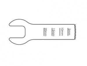 Brasseler Small Bone Sagittal Saw Blades - Sagittal Bone Saw Blade, Size S, 27.4 mm x 9.5 mm, 0.65 mm Thick - KM-48K