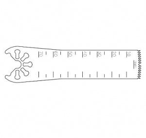 Brasseler USA Small Bone Saw Blades and Rasps - Small Bone Saw Blade, 70.0 x 19.5 mm - KM71-572