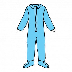 Kappler Provent Plus Coveralls - Provent Plus Front Coveralls, Blue, Size S-M - PPH433BUSMMD