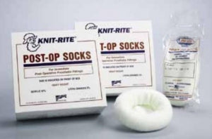 Knit-Rite Post-Op Prosthetic Socks - X-Static Post-Op Sock with Silver Fibers, Nonsterile, 18" Long x 5" Top x 4" Toe - 1PL3-BS-18