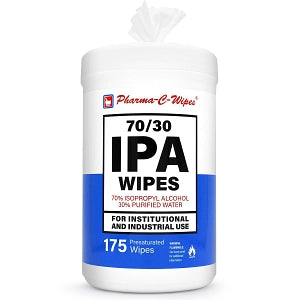 Cleanfinity Brands Pharma-C 70% Isopropyl Alcohol Wipes - WIPE, ALCHOHOL, ISOPROPHYL, PHARMA-C, - 63-67000PC175