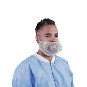 Keystone Adjustable Cap Corp Polypropylene Beard Covers - Polypropylene Beard Cover, White, 21", Size XL - 112NWI-XL