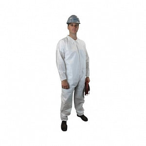 Keystone Adjustable Cap Corp Heavy Duty SMS Coverall - Heavy-Duty Coveralls, Elastic Wrists and Ankles, SMS, Size 3XL - CVL-SMS-E-3XL