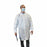 Keystone Single Collar White Disposable Lab Coats - Single Collar Lab Coat with Snap Front and Elastic Wrist, No Pocket, Keyguard, Disposable, White, Size 2XL - LC0-WE-KG-2XL