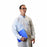 Keystone Adjustable Cap Polypropylene Pocketless Lab Coats - Polypropylene Lab Coat, No Pocket, Snaps, Size L - LC0-WE-NW-LG