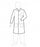 Keystone Adjustable Cap 3-Pocket Polypropylene Lab Coats - Polypropylene Lab Coat with 3 Pockets, Snap Front, Size 2XL - LC3-WE-NW/2X