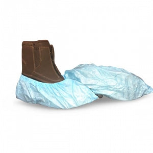 Keystone Adjustable Cap Nonskid Polypropylene Shoe Covers - Shoe Cover, Super Sticky, Nonskid, Blue, Size XL - SC-SS-XL-BL