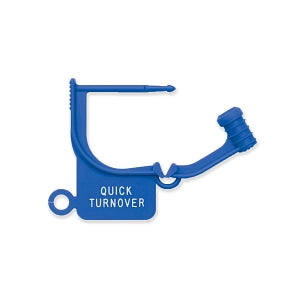 Key Surgical Printed Locking Tags - Printed Locking Tag, Identification, "Quick Turnover", 1", Blue - LT-210