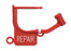 Key Surgical Printed Locking Tags - Printed Locking Tag, "Repair", Red - LT-450