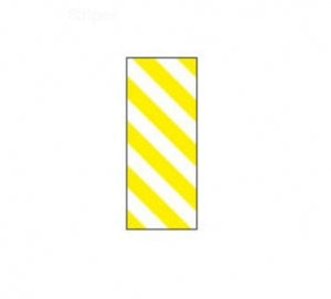 Key Surgical Identification Tape - Diagonal-Stripe Identification Sheet Tape, 1/4", White and Yellow - T-320-0105