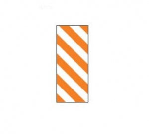 Key Surgical Identification Tape - Diagonal-Stripe Identification Sheet Tape, 1/4", White and Orange - T-320-0107