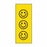 Key Surgical Patterned Sheet Tape - 1/4" Sheet Tape, ID, Yellow / Black Smiley Faces - T-706-0509