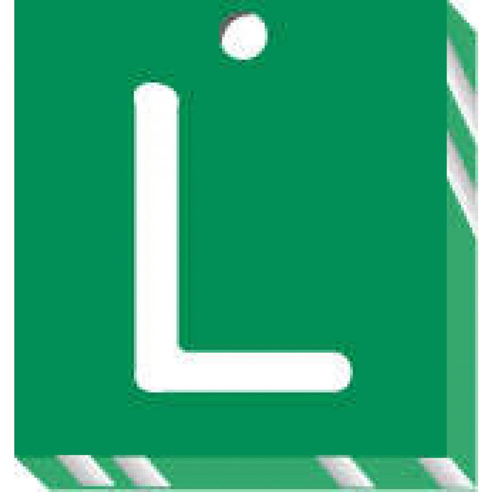 X-Ray Marker - Abbreviated Side: Left Color: Green Material: Acrylic Dimensions: 1-3/32" X 1-3/16" X 1/8" 1 / Each