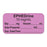 Anesthesia Label, With Experation Date, Time, And Initial, Paper, Permanent, "Ephedrine 10 Mg/Ml", 1" Core, 1-1/2" X 3/4", Violet, 500 Per Roll