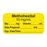 Anesthesia Label, With Experation Date, Time, And Initial, Paper, Permanent, "Methohexital 10 Mg/Ml", 1" Core, 1-1/2" X 3/4", Yellow, 500 Per Roll