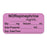 Anesthesia Label, With Experation Date, Time, And Initial, Paper, Permanent, "Norepinephrine Mg/Ml", 1" Core, 1-1/2" X 3/4", Violet, 500 Per Roll