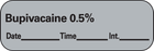 Anesthesia Label With Date, Time, And Initial Paper Permanent Bupivacaine 0.5% 1" Core 1 1/2" X 1/2" Gray 600 Per Roll