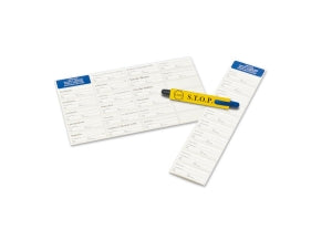 Medline Sterile Surgical Time-Out Preprocedure Labeling Sheets - Standard Labels, 23/Sheet with Skin / Utility Marker, Gold - LBLSTNDGSM