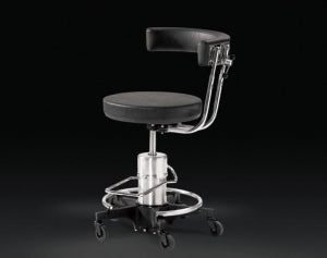 Haag Streit 500 Series Hydraulic Stools - 500 Series Hydraulic Stool with Curved Arm Support, Black - 556BL