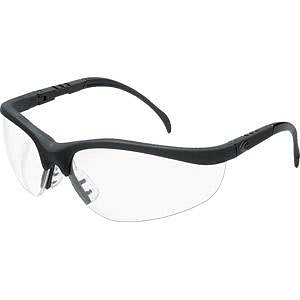 MCR Safety Klondike Anti-Fog Lens - Klondike Safety Glasses, Antifog, Clear Lens, Black Frame - KD110AFC