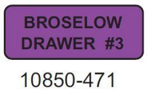 Laguna Coast Broselow Drawer Labels - Broselow Drawer Label, #3, Purple - 10850-471