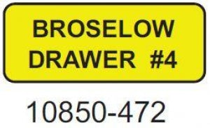 Laguna Coast Broselow Drawer Labels - Broselow Drawer Label, #4, Yellow - 10850-472